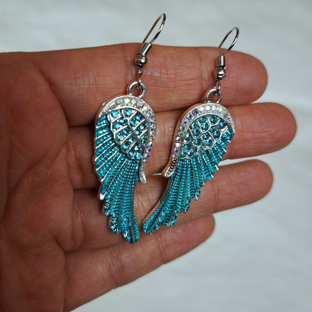 Shinny Angel Wing Hypoallergenic Earrings